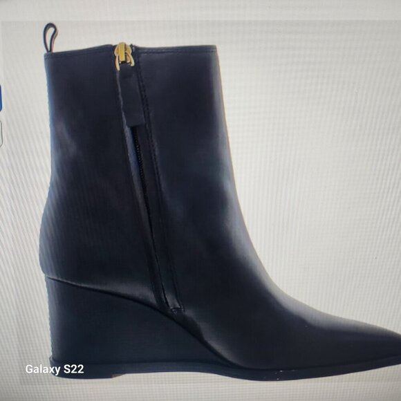 Franco Sarto Ellah Wedge Booties. Leather. NIB. Size 8 - Picture 3 of 12